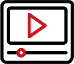 Ícone representando vídeos comerciais